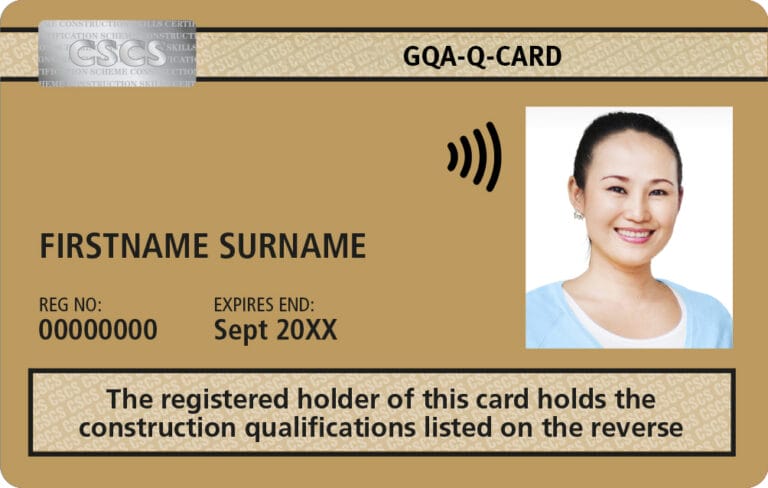 Gold CSCS Q-Card